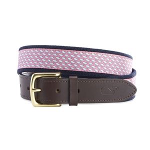 Vineyard Whale Canvas Club Belt Rasberry